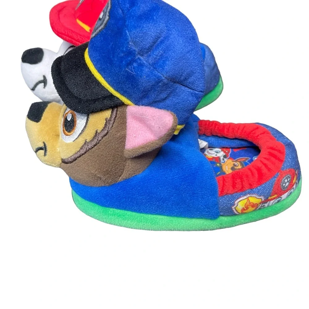 PAW Patrol MARSHALL & CHASE 3D Plush Slip-on Slippers Toddler Boys Size 5/6